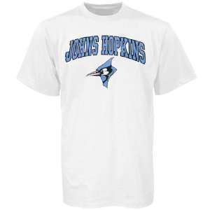 Johns Hopkins Blue Jays White Bare Essentials T shirt  