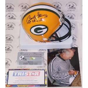  Bart Starr Hand Signed Packers Mini Helmet Everything 