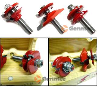 3Pc 1/2 Ogee Cutter Router Bit Set Stile Rail Panel Bits Woodworking 