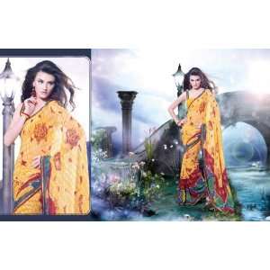   designer printed georgette saree / Sari   3494 