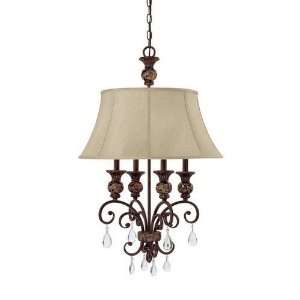 Capital Lighting Chandeliers 3524 4 Light Chandelier Chestfield Brown