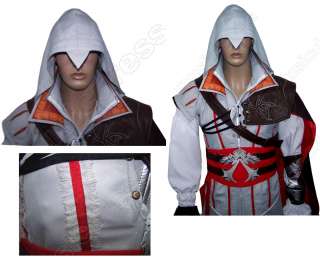 Assassins Creed 2 II Ezios cosplay Costume outfit  