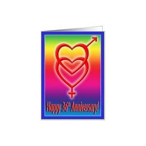  36th Anniversary Hearts in Love Card Health & Personal 
