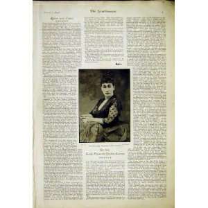  Portrait Lady Alexander Gordon Lennox Old Print 1892: Home 