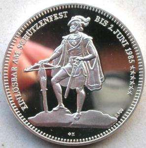 Switzerland 1985 Uri Festival 50 Fr Silver Coin,Proof  