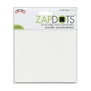  Helmar Zapdots 3D 1/4 Adhesive Rounds White, 264/Pkg; 5 