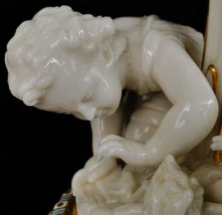 Fine Antique 19C. French Sevres Paris Porcelain Figural Cherub Putti 