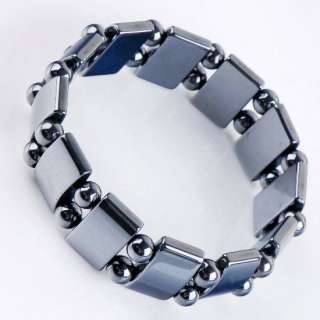 18 x 10mm Magnetic Hematite Round Spacer Bead Bracelet  