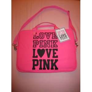  Victorias Secret LOVE PINK Logo Canvas Laptop Case 