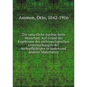   in Baden und anderer Materialien Otto, 1842 1916 Ammon Books