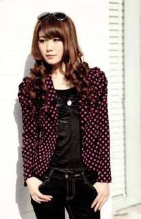 Fashion Korean Women Dots Printing Shrug Jacket 0700  