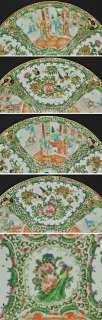 Large Antique Chinese Rose Medallion Plate Mid 1800s  
