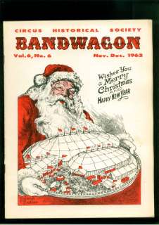 Bandwagon Circus History Magazine Nov Dec 1962 Arthur  