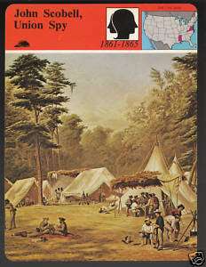 JOHN SCOBELL UNION SPY US Civil War Story America Card  