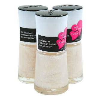 KleanColor Beige Clear Glitter Lacquer Nail Polish  