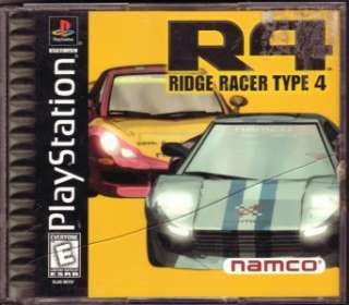   Racer Type 4   Sony PlayStation 1 ps1 ps2 Namco Black Lable w/ Manual