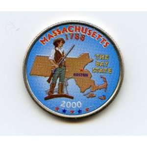  U.S. State Quarters Colorized Massachusetts 2000 