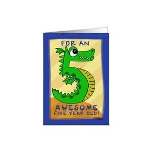   year old Godson  Number Five Shaped Dragon Card: Toys & Games