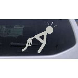 Silver 6.7in X 6in    Gas pump (Hi Gas Prices) Funny Car Window Wall 