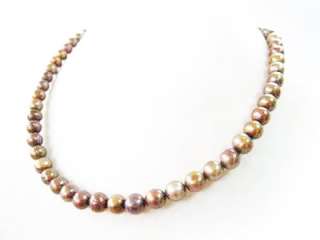 Redsilk 17 genuine gold freshwater pearl necklace~~  