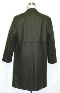 LODEN GREEN ~ WOOL Men AUSTRIA Hunting Over Trench LONG COAT Jacket 