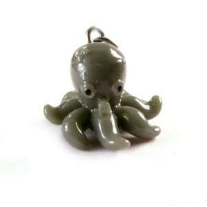  Roly Polys 3 D Hand Painted Resin Cute Octopus Charm, Qty 