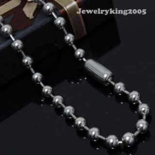 6mm New Stainless Steel Ball Dog Tag Chain 20 to 40  