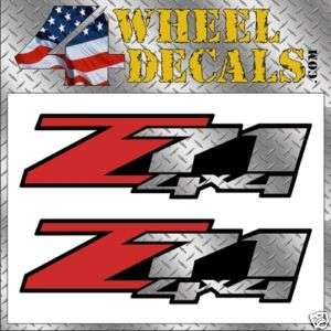 Z71 4x4 Decals / Stickers Chevy GMC Truck Diamond Plate  