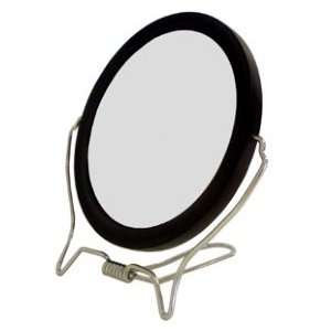   Round Standing Mirror 4.25 1X/3X Black: Health & Personal Care