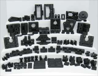 RepRap Mendel Printed Black ABS Parts / Wades Extruder  