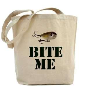 Bite Me Fishing Tote Bag by 