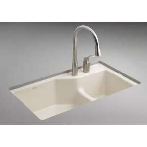 Kohler K 6411 2 96 Indio Undercounter Double Offset Basin Kitchen Sink 