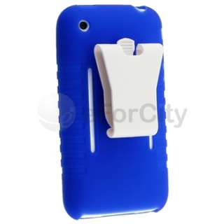 Skin Case Blue+Car Charger for iPhone 3G S 8/16/32 GB  