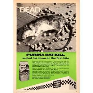  1967 Ad Purina Health Rat Kill Exterminate Wormers Fly 