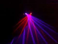 220mW Double lens Blue Violet & Red Laser Light for DJ  