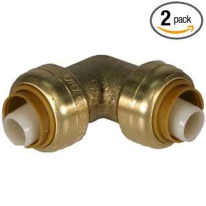  Aviditi 60621 Pushfit Fitting Brass 90 Elbow, 3/4 Inch, 2 