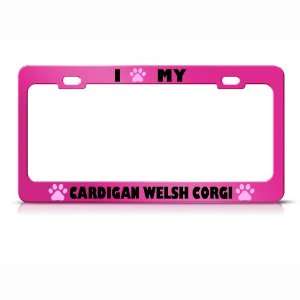  Cardigan Welsh Corgi Paw Love Pet Dog Metal license plate 