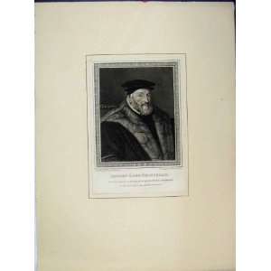  Portrait Audley Lord Chancellor Engraving 1792 Holbein 