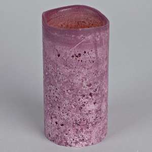 NEW Flameless LED Wax Lava Texture Scented Pillar Candle with Timer 