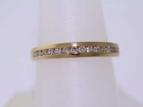 14k Yellow Gold .50ct Round Diamond Band Ring size 8.5  