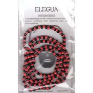  ELEGUA SANTERIA RED & BLACK BEAD BRACELET: Everything Else