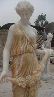 Pair of Victorian Marble Lady Garden Statues  