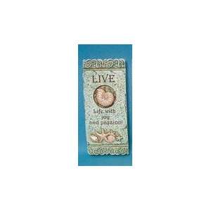 Live Life with Joy and Passion Cement Shell Accent 