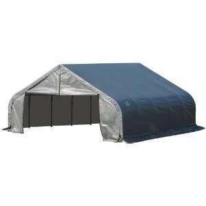  ShelterLogic 80843 Grey 18x40x10 Peak Style Shelter 