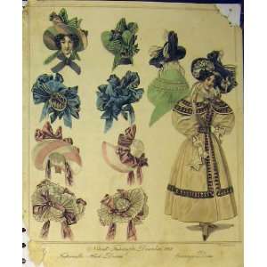    Womens Fashio 1829 Head Dresses Hats Carriage Dress