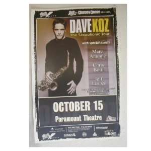 Dave Koz Handbill Poster Saxophonic Tour 