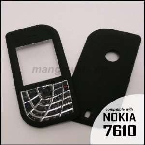   RUBBER BLACK Faceplate/Cover for Nokia 7610 + Keypad: Everything Else