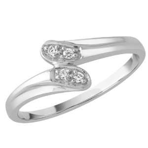  14K White Gold 0.05 ct. Diamond Fashion Ring: Everything 