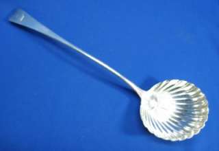   CHAWNER GEORGIAN ARMORIAL STERLING SILVER PUNCH / SOUP LADLE 1767