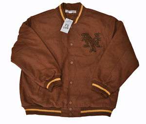 New York NY Brown Varsity Baseball Jacket (All sizes)  